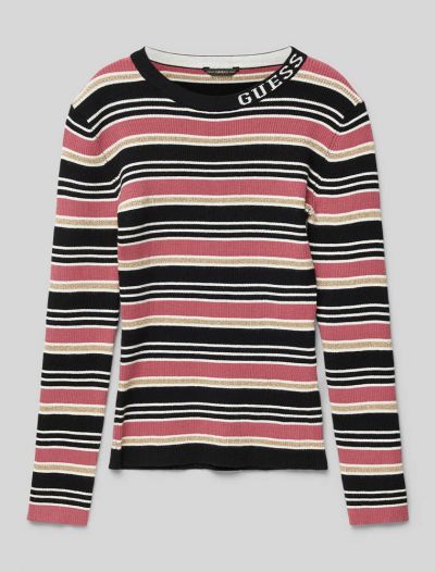 Maglia manica lunga Guess - nero rosa