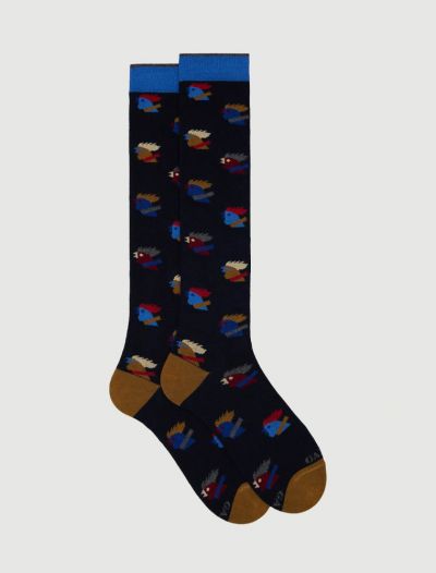 Calzini cotone lunghi Gallo - navy