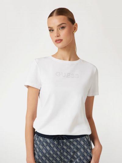 T-shirt manica corta sportiva Guess Sport - white