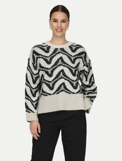 Pullover manica lunga Only - cloud dancer