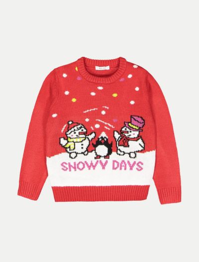 Pullover manica lunga Melby - rosso