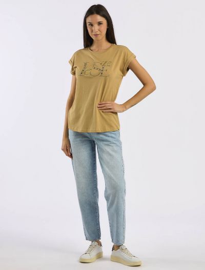 T-shirt manica corta Yes Zee - cammello