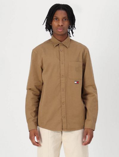 Camicia manica lunga Tommy Jeans - cammello