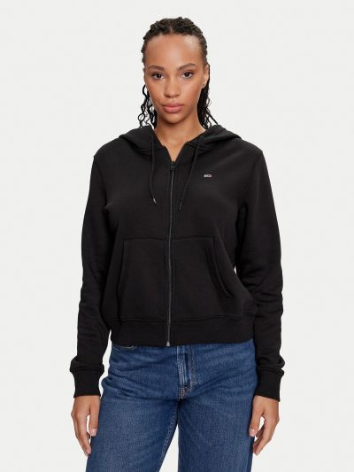 Maglia in felpa zip cappuccio Tommy Jeans - nero