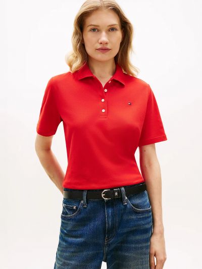 Polo manica corta Tommy Hilfiger - rosso