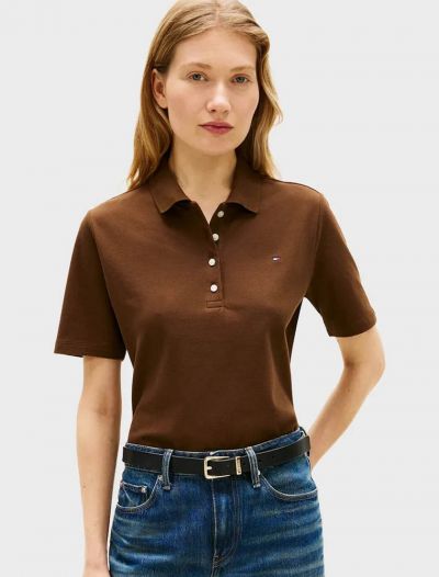 Polo manica corta Tommy Hilfiger - brown