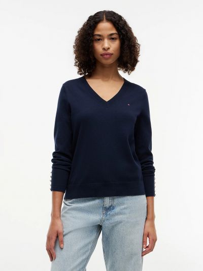 Maglia manica lunga Tommy Hilfiger - blu notte