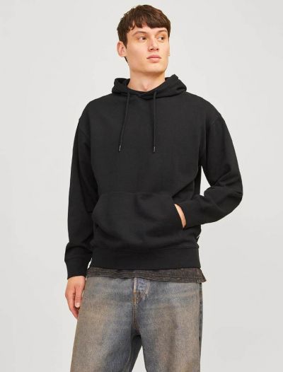 Maglia in felpa cappuccio Jack & Jones - black