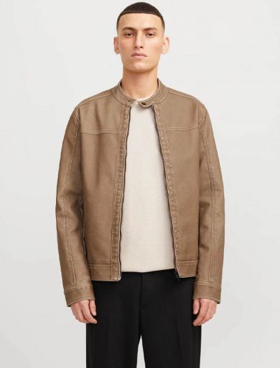 Giubbino ecopelle Jack & Jones - safari