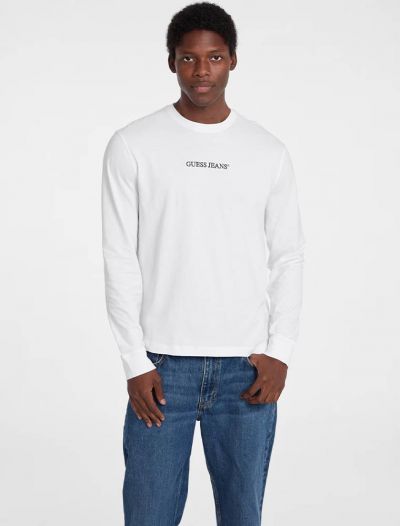 T-shirt manica lunga Guess Jeans - white