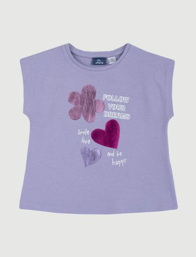 T-shirt manica corta Chicco - lilla