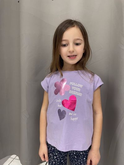 T-shirt manica corta Chicco - lilla