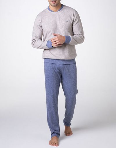 Pigiama lungo Lvb Man - beige blu
