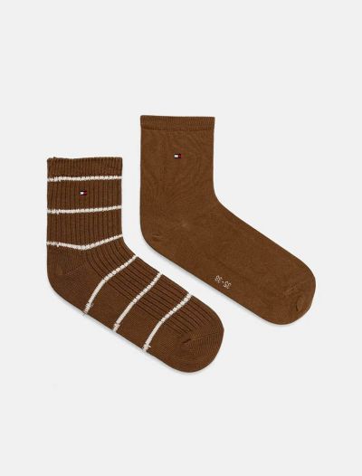 Calzini caldo cotone corti Tommy Hilfiger - kaki