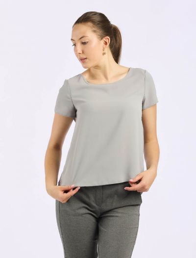 Camicia manica corta Rinascimento - grigio chiaro