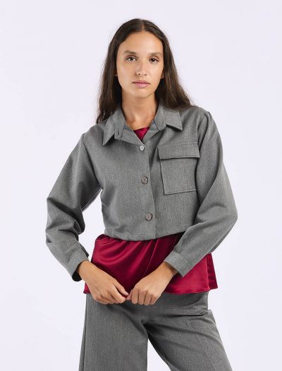 Camicia manica lunga giovane Rinascimento - grigio