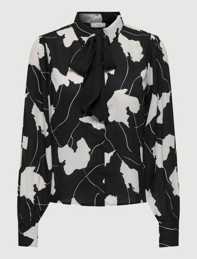 Camicia manica lunga giovane Jdy - nero bianco