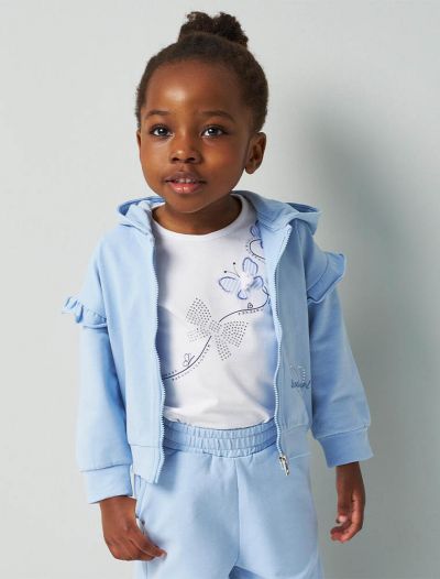 Maglia in felpa aperta I Do - azzurro