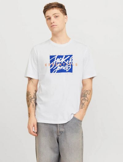 T-shirt manica corta Jack & Jones - white