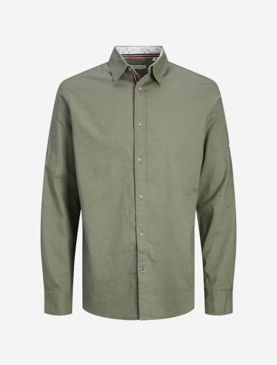 Camicia manica lunga casual Jack & Jones - green
