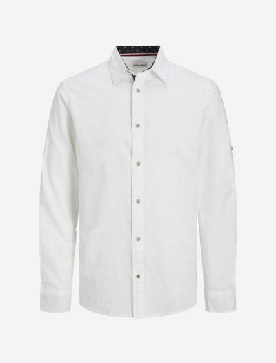 Camicia manica lunga casual Jack & Jones - white