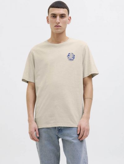 T-shirt manica corta Jack & Jones - beige chiaro