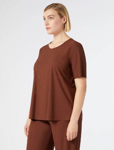 Camicia manica corta curvy Persona - rame