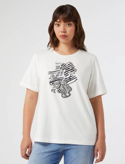 Maglia manica corta curvy Persona - bianco