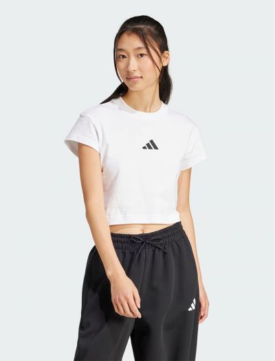 T-shirt manica corta sportiva Adidas - bianco