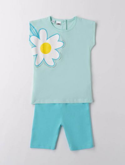 Completo maglia e pantalone corto I Do - azzurro