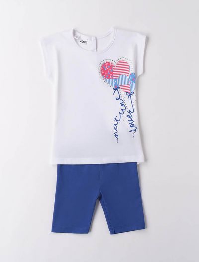 Completo maglia e pantalone corto I Do - bianco blu