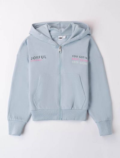 Maglia in felpa aperta I Do - azzurro