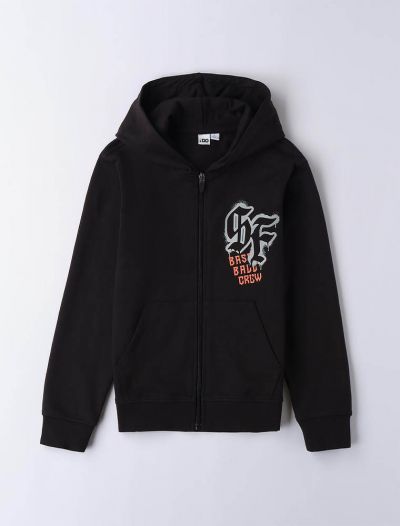 Maglia in felpa aperta I Do - nero