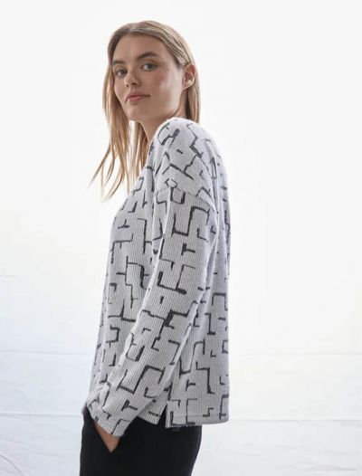 Pullover manica lunga Street One - bianco