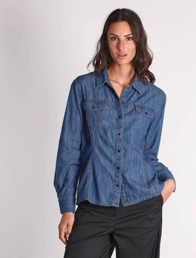 Camicia jeans Pennyblack - blu medio