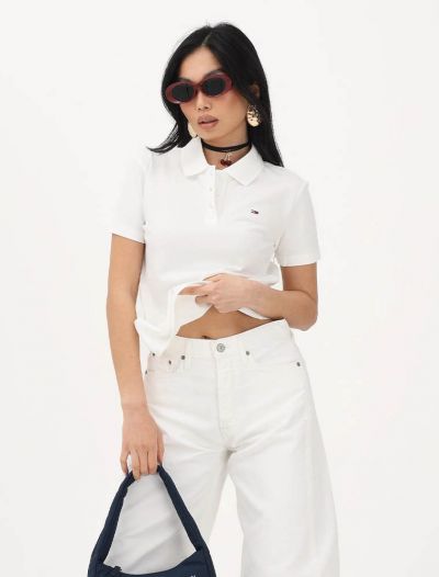 Polo manica corta Tommy Jeans - ecru