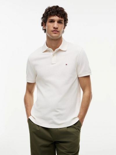 Polo manica corta Tommy Hilfiger - ecru
