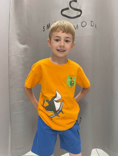 T-shirt manica corta Blue Seven - arancio