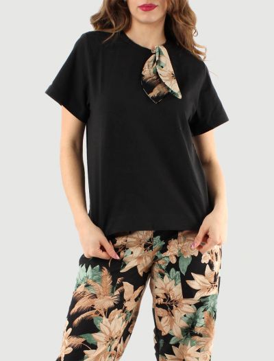 T-shirt manica corta Emme - nero