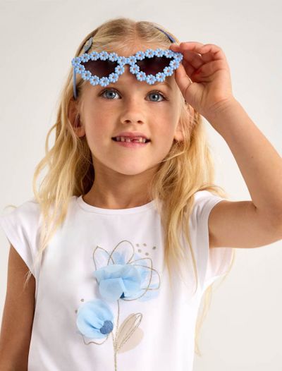 T-shirt manica corta Mayoral - bianco cielo