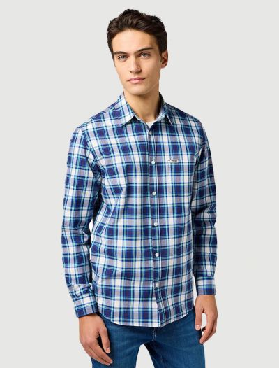 Camicia manica lunga casual Wrangler - navy
