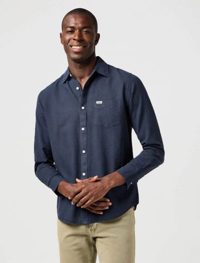 Camicia manica lunga casual Wrangler - navy