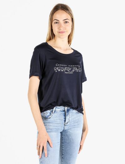 T-shirt manica corta sportiva Coveri - blu