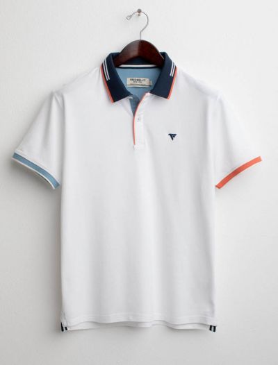 Polo manica corta Fred Mello - white