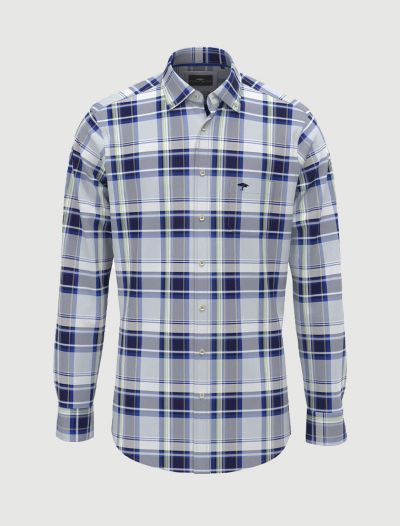 Camicia manica lunga casual Fynch-hatton - quadro blu