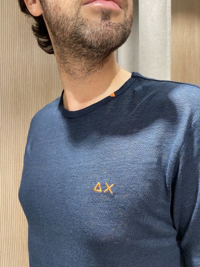 T-shirt manica corta Sun68 - navy blu