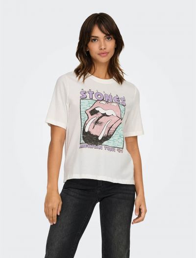 T-shirt manica corta Only - cloud dancer