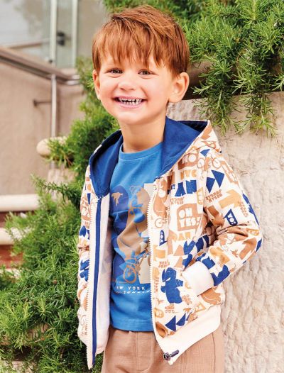 Maglia in felpa aperta I Do - ecru navy