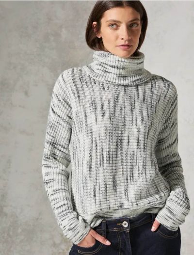 Dolcevita in maglia - grigio bianco