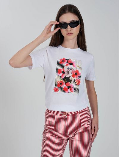 T-shirt manica corta Yes Zee - bianco